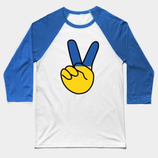 Ukraine Flag V Sign Baseball T-Shirt